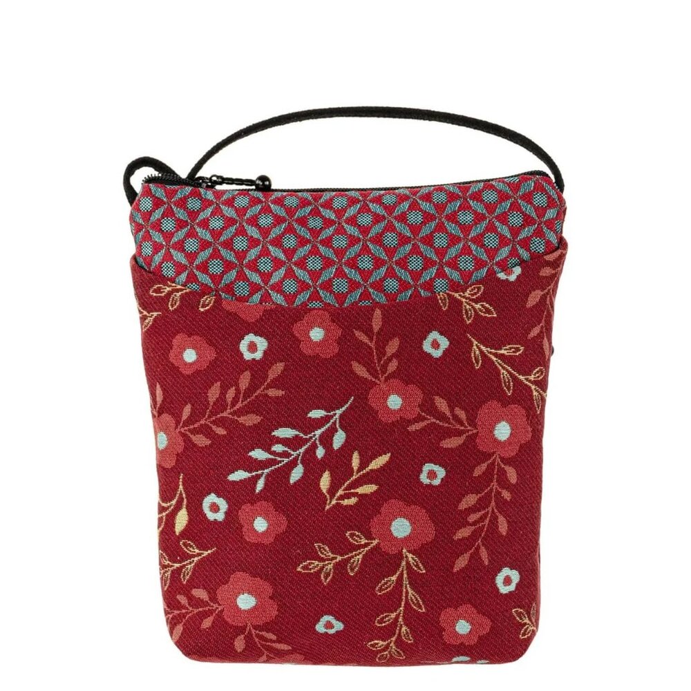New Maruca Busy Bee Crossbody Handbag in Floral Flora Red
